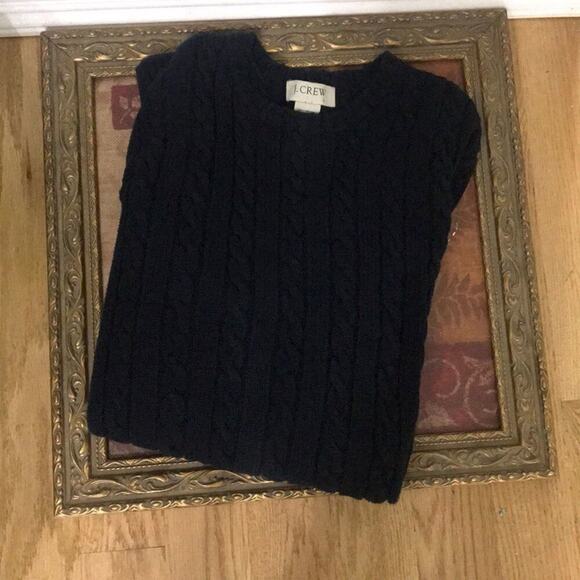 J . CREW Cable Knit Blue Sweater Size‎ L - Picture 7 of 8